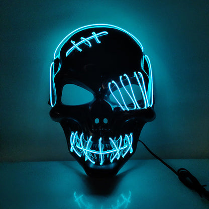 Blue Pirate Glowing One-Eyed Mask