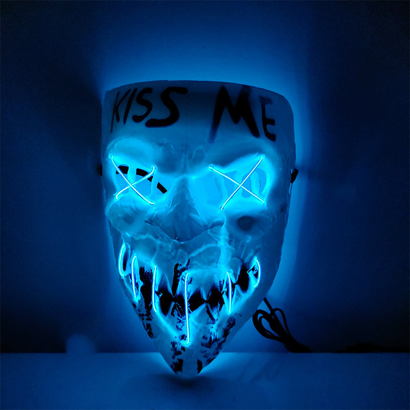 Blue Glowing Purge Mask