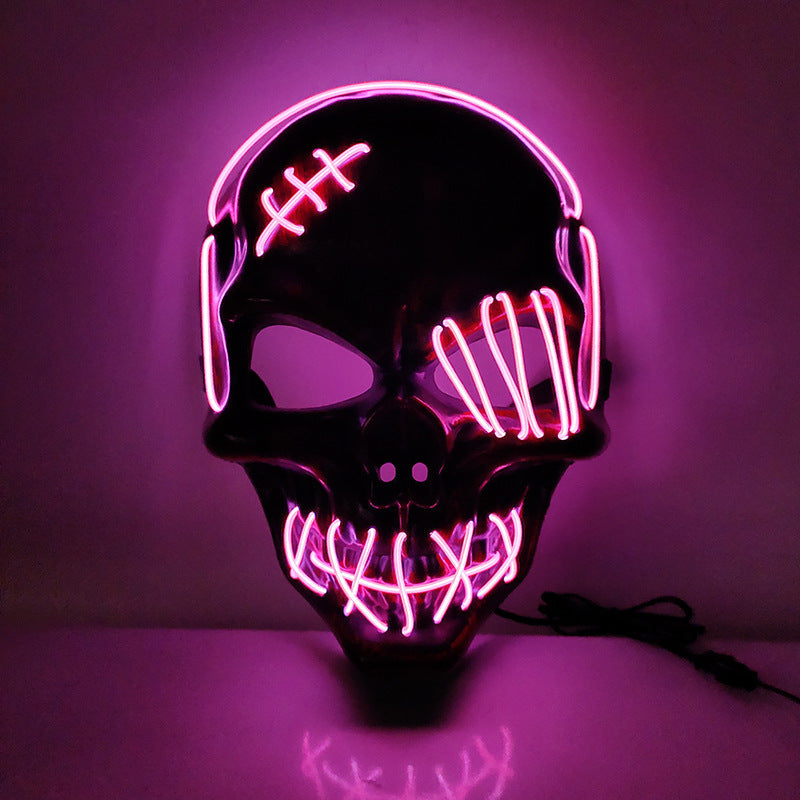 Pink Pirate Glowing One-Eyed Mask