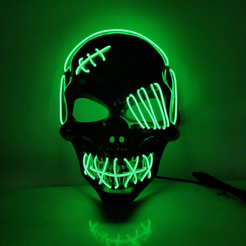 Green Pirate Glowing One-Eyed Mask