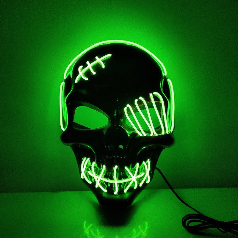 Light Green Pirate Glowing One-Eyed Mask